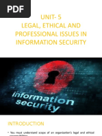 Unit-5 Legal, Ethical and Professional Issues in Information Security