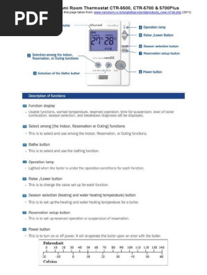 Kiturami Temperature Controller PDF | PDF | Hvac | Water Heating