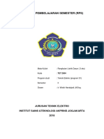 Rencana Pembelajaran Semester (RPS) : Jurusan Teknik Elektro Institut Sains &teknologi Akprind Jogjakarta 2018