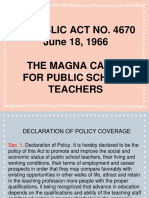 Magna Carta For Public School Teachers