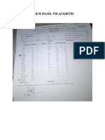 Bukti Hasil Nilai Kritis