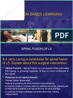 Problem Based Learning-Spinal Fusion