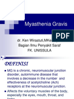 Myasthenia Gravis: Dr. Ken Wirastuti, Mkes, SP.S Bagian Ilmu Penyakit Saraf Fk. Unissula