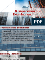 Section 8. Supervision and Examination