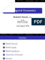 Managerial Economics (Demand, supply, equilibrium and elasticities)