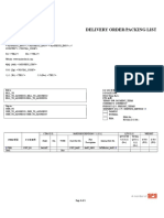 Delivery Order/Packing List