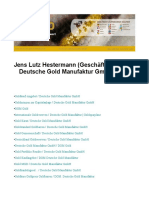 Jens Lutz Hestermann Geschäftsführer - Deutsche Gold Manufaktur GMBH DGM