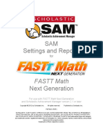SAM Settings and Reports: Fastt Math