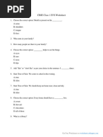 CBSE Class 1 EVS Worksheet