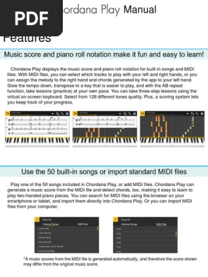 ChordanaPlay Manual en | PDF | Sheet Music | Computer Keyboard