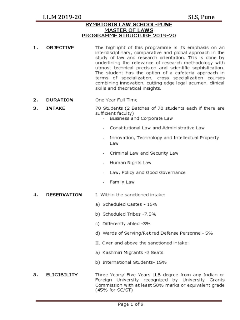 LLM Batch2019 20 PDF | PDF | Test (Assessment) | Thesis