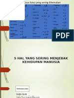 5 Hal Yang Sering Menjebak Kehidupan Manusia