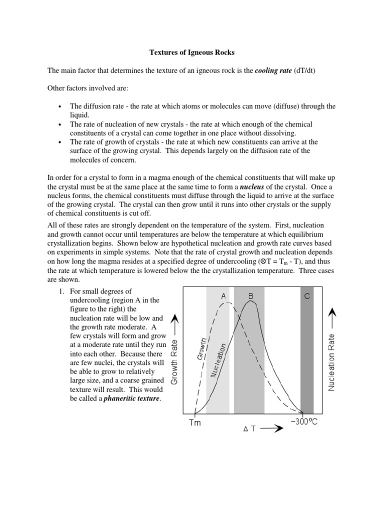 Understanding Igneous Rock Textures | PDF | Nucleation | Crystallization