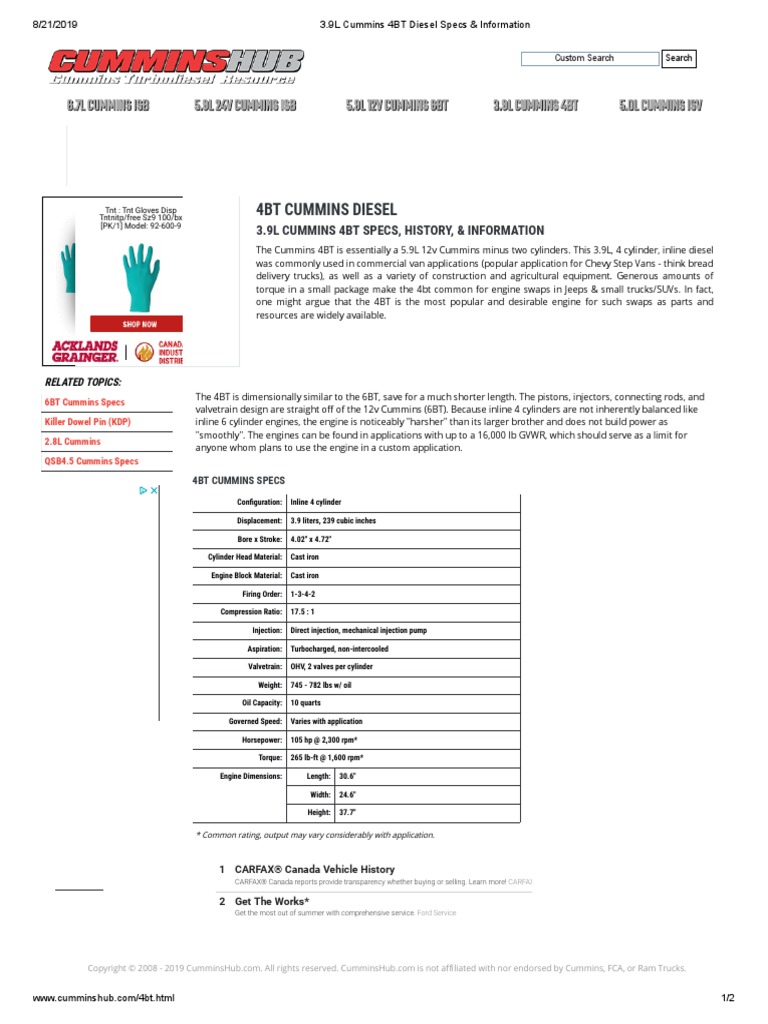3 9l cummins 4bt diesel specs information pdf diesel engine