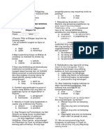 First Test Question in Filipino 10, TLE 7-8 and Mapeh 9