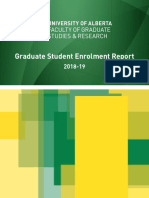 2018 2019 FGSR Graduate Annual Report University of Alberta