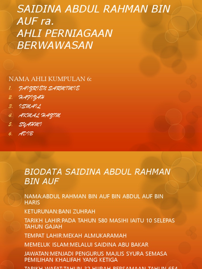 Saidina Abdul Rahman Bin Auf Ra Pdf