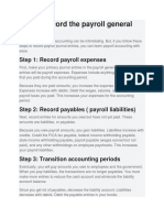 How To Record The Payroll General Ledger