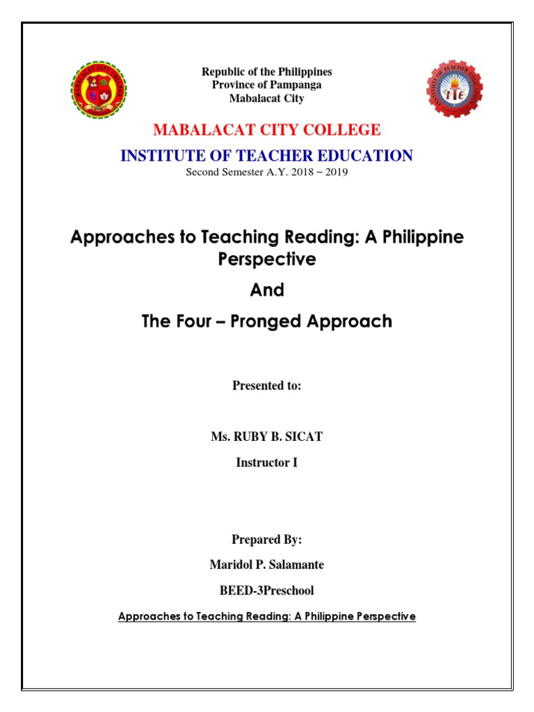 Approaches to Teaching Reading in ESL | PDF | Second Language ...