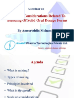 Scale-Up Considerations Related To Blending of Solid Oral Dosage Forms
