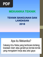 Mekanika Teknik: Teknik Bangunan Dan Landasan 2018