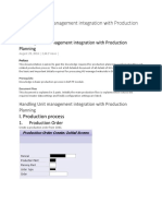 SAP Handling Unit Management Integration With Production Planning