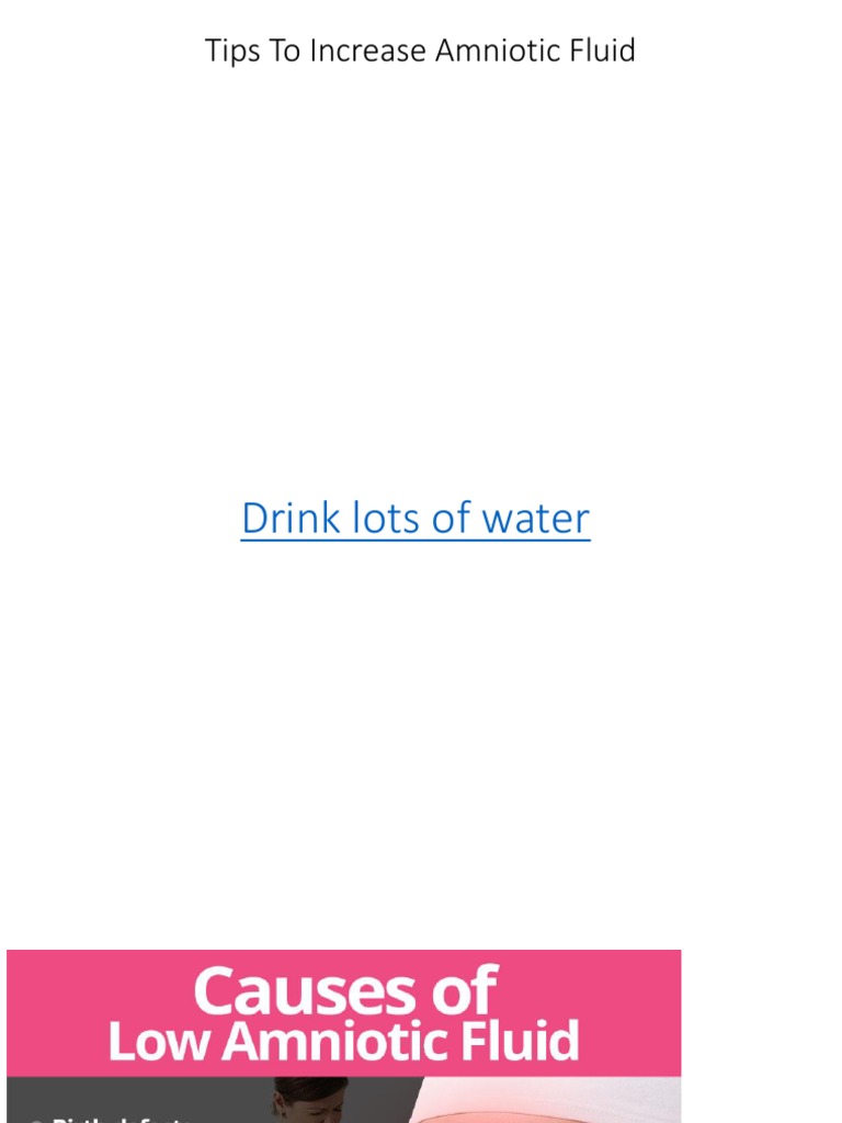 Tips To Increase Amniotic Fluid PDF