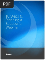 10 Steps To Planning Successful Webinars