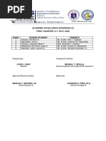 Ranking 1st Quarter 1st Sem