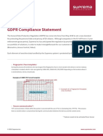 GDPR Compliance Statement