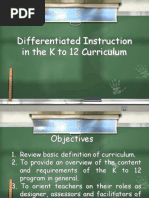 Differentiated Instruction in The K To 12 Curriculum