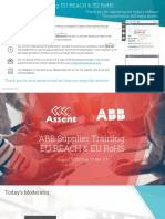 ABB - REACH and RoHS - Supplier Training Webinar Slide Deck August 01, 2019