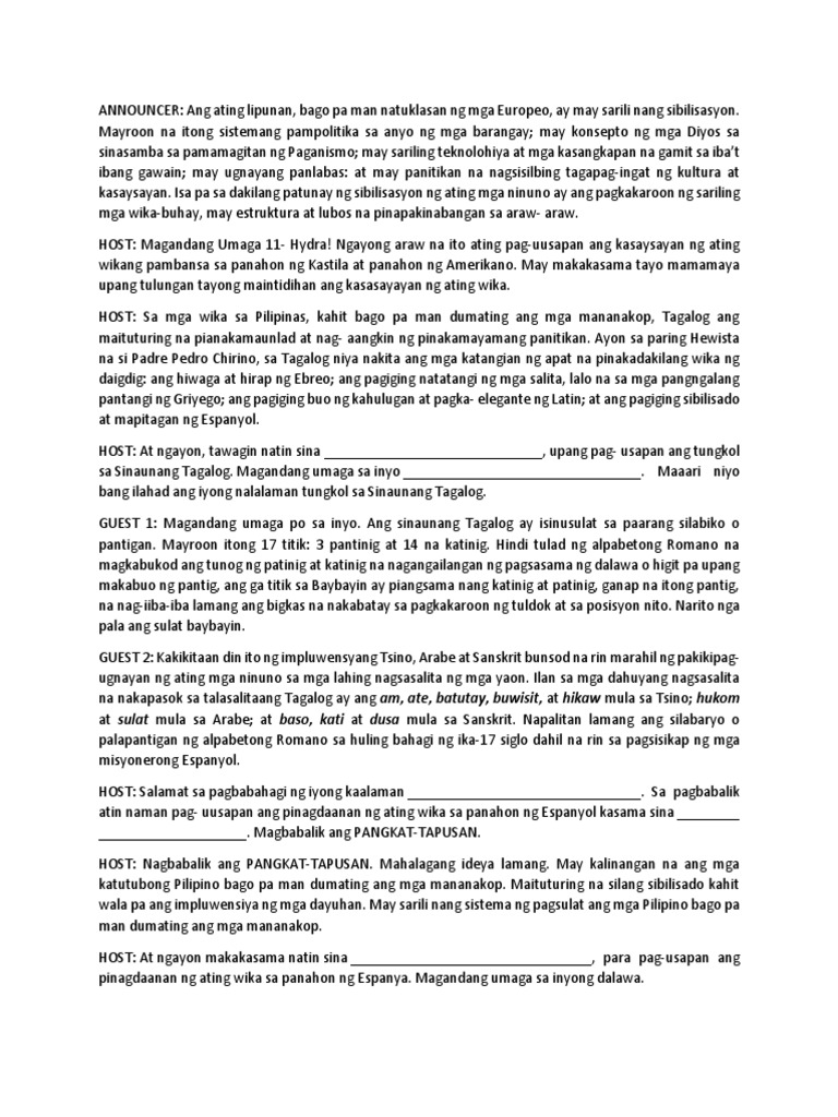Filipino Report | PDF