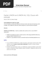 Explain UNION and UNION ALL SQL Clause With Example