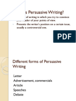 What Is Persuasive Writing