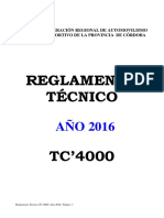 Reglamento TC'4000 2016