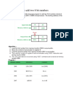 Add and multiply 8-bit and 16-bit numbers in 8085