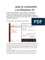 Cómo Quitar La Contraseña de Inicio en Windows 10