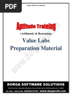 Value Labs Preparation Material