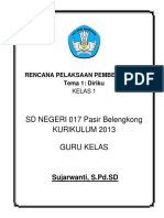 SD NEGERI 017 Pasir Belengkong Kurikulum 2013 Guru Kelas: Sujarwanti, S.PD - SD