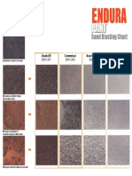 Sand Blasting Chart: Brush-Off Commerical Near-White Metal White Metal