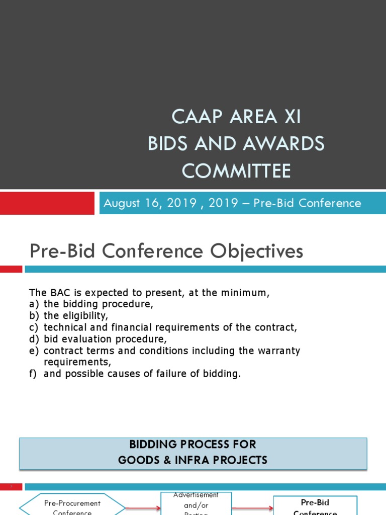 CAAP Pre-Bid Conference Guidelines | PDF | Internal Rate Of Return | Taxes