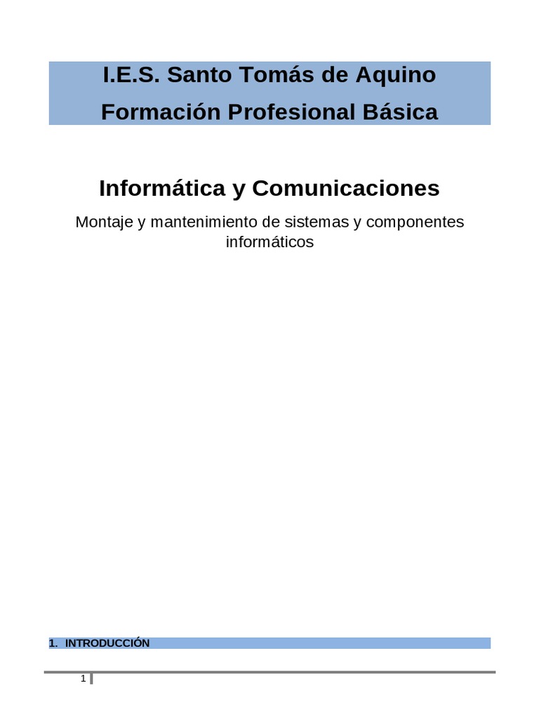 Fpb Montaje Y Mantenimiento De Sistemas Y Componentes Informaticos