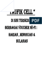 Taufik Cell WiFi Vouchers: Daily, Weekly & Monthly Plans