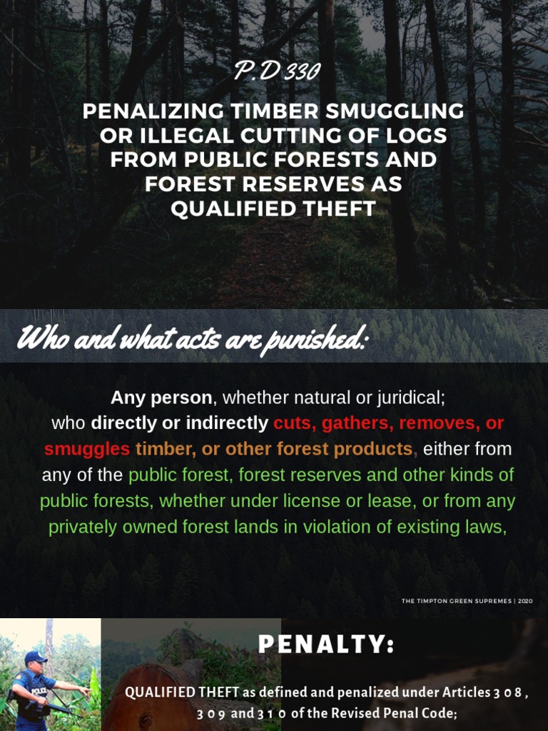 Illegal Logging Law Philippines PDF Logging Crime & Violence