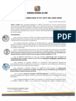 Gobierno Regional de Lima: Resolución Directoral #071 - 201 9-Grl-Grde-Drem