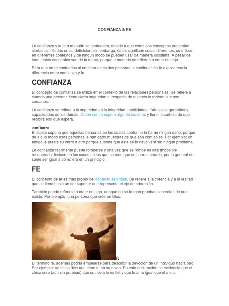 La Fe y La Confianza | PDF | Fe | Abrahán