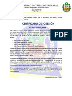 Certificado de Posicion de La Señora Ana