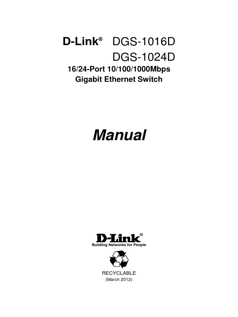 Manual: D-Link | PDF | Ethernet | Computer Network