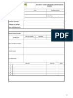 Incident Report Template for Safety Investigations